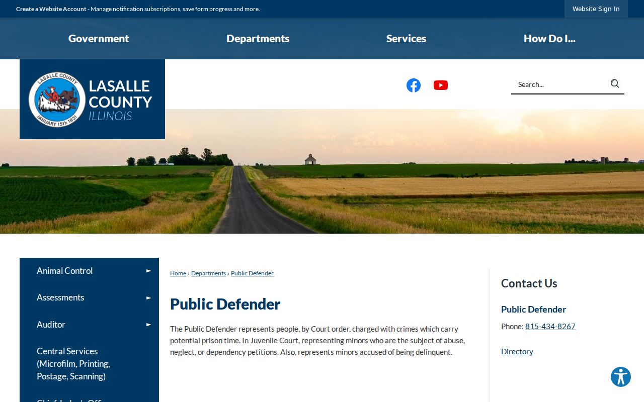 Official LaSalle County Public Defender webpage