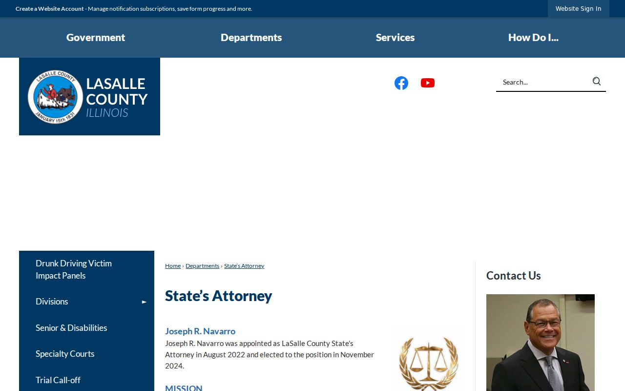 Official LaSalle County State's Attorney office webpage