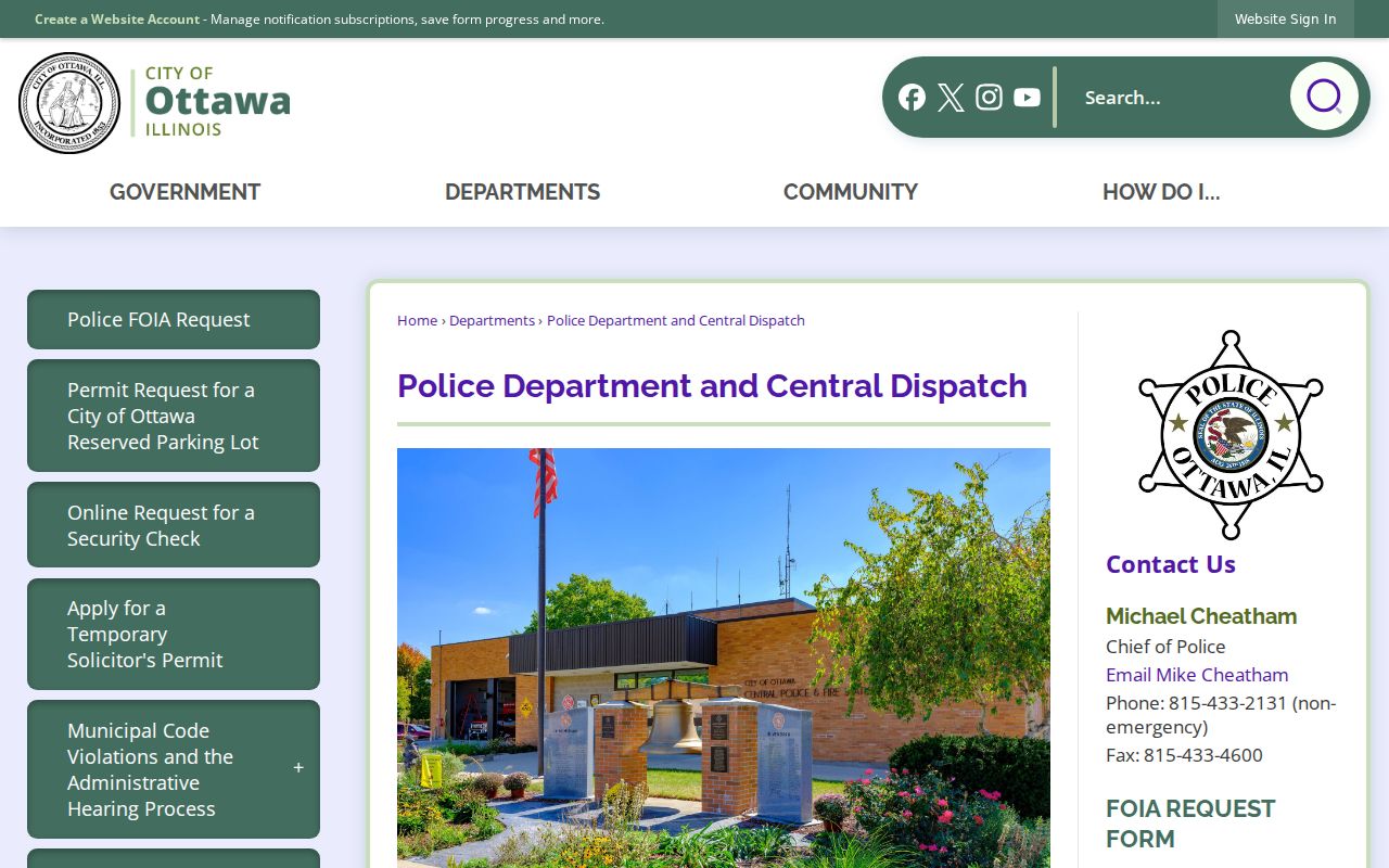 Ottawa criminal records police department official page