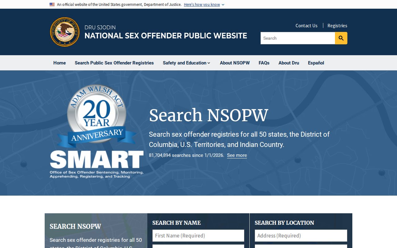 National registry search supplement for LaSalle County sex offender checks