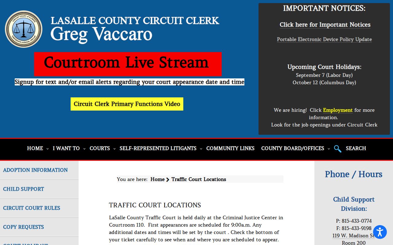 Streator criminal records traffic court schedule