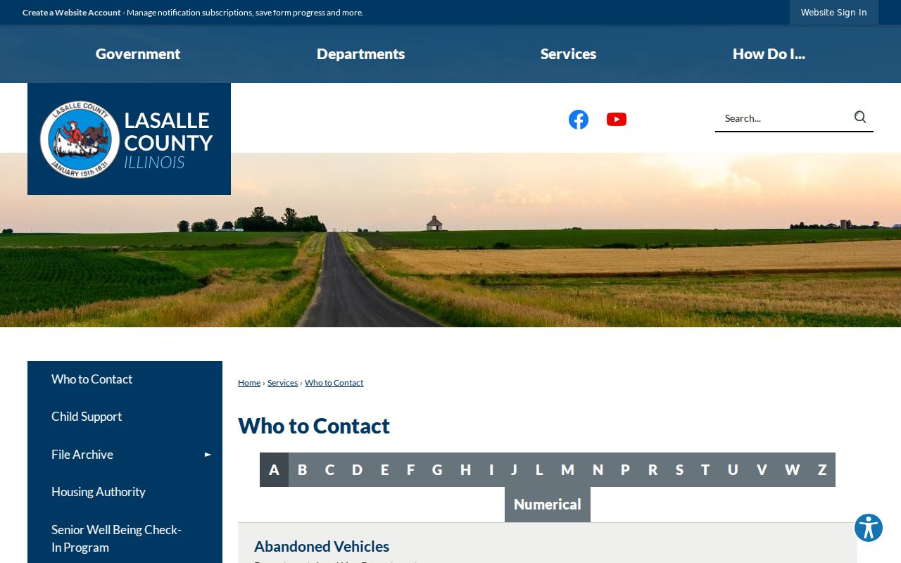 LaSalle County criminal record contact routing