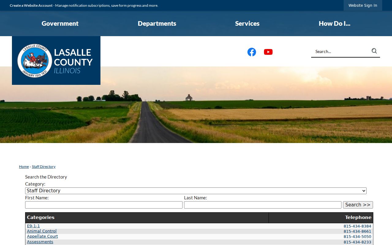 LaSalle County criminal records office directory