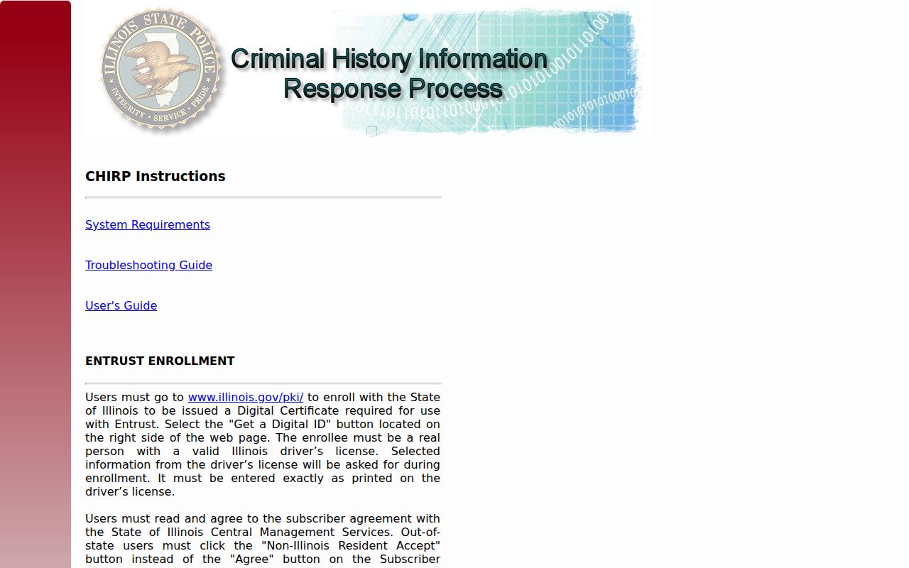 CHIRP LaSalle County criminal conviction search login